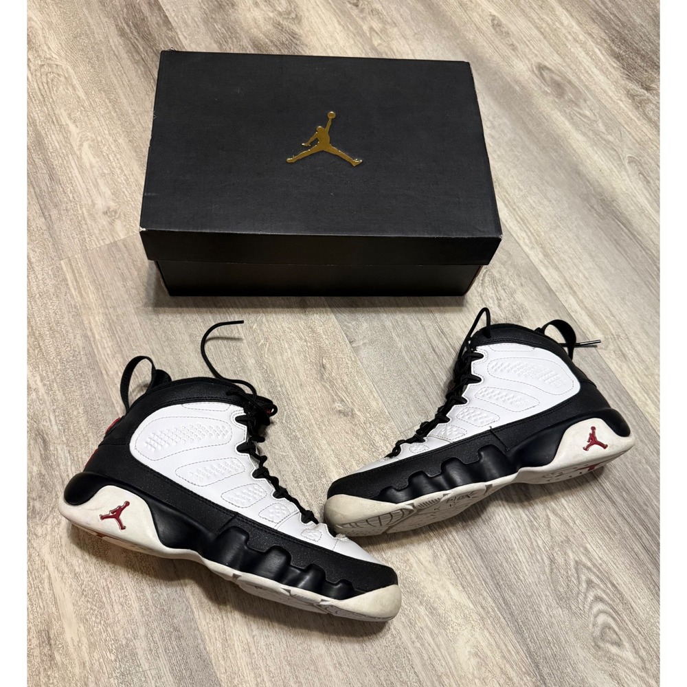 Air Jordan 9 Retro Space Jam White Black Red 302359-112 Mens 6Y Sneakers